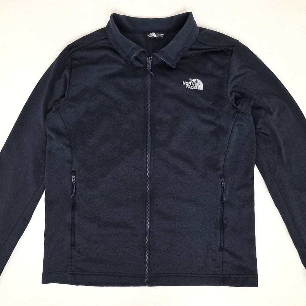 The North Face Men’s Large Full Zip Fleece Jacket Black Outdoor Coat